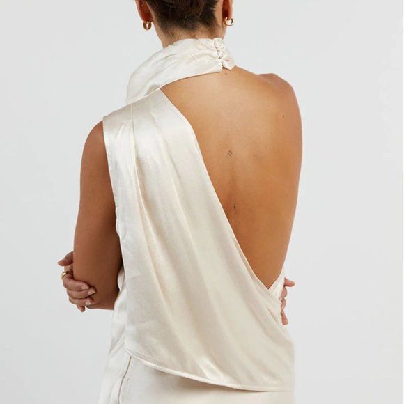 DISSH Aisle Pearl Satin Backless Midi Dress (NWT) - Picture 5 of 16